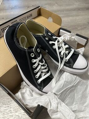 Converse Black & White Low-Top Canvas Sneakers